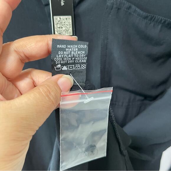 Velvet Heart Long Sleeve Collared Button Front Tunic Blouse Black Size 1X - Picture 6 of 7